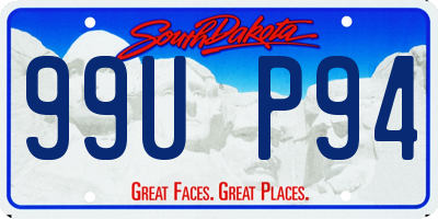 SD license plate 99UP94