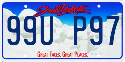 SD license plate 99UP97