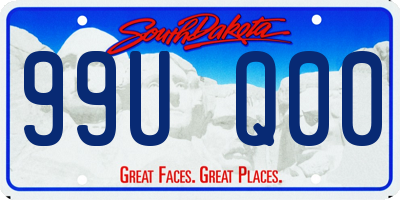 SD license plate 99UQ00