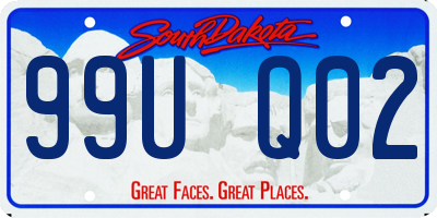 SD license plate 99UQ02