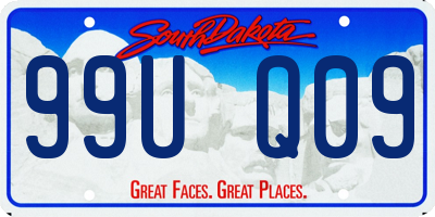 SD license plate 99UQ09