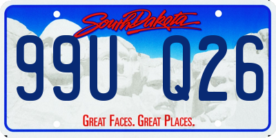 SD license plate 99UQ26