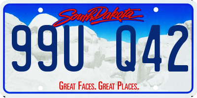 SD license plate 99UQ42