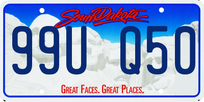 SD license plate 99UQ50
