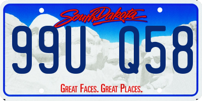 SD license plate 99UQ58