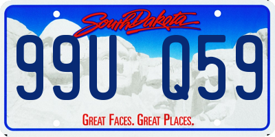 SD license plate 99UQ59