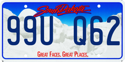 SD license plate 99UQ62