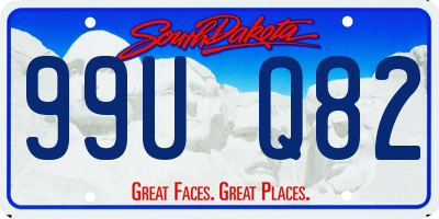 SD license plate 99UQ82