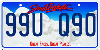 SD license plate 99UQ90
