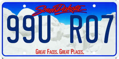 SD license plate 99UR07