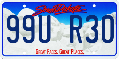 SD license plate 99UR30