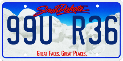 SD license plate 99UR36