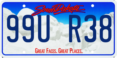 SD license plate 99UR38