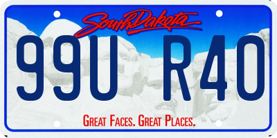 SD license plate 99UR40