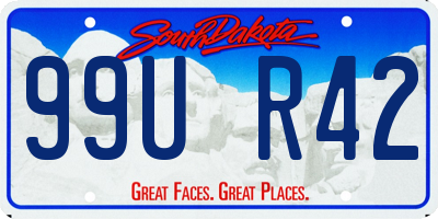 SD license plate 99UR42