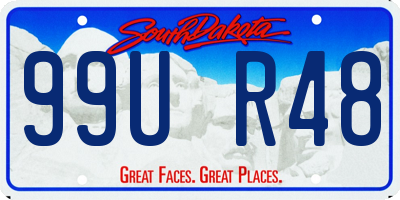 SD license plate 99UR48