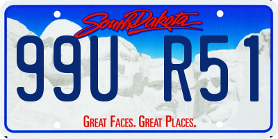 SD license plate 99UR51