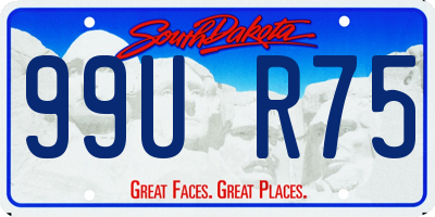 SD license plate 99UR75