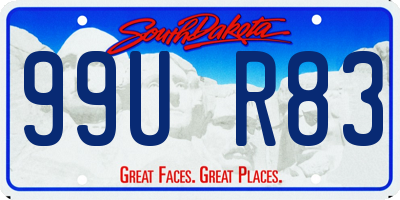 SD license plate 99UR83