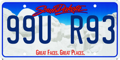 SD license plate 99UR93