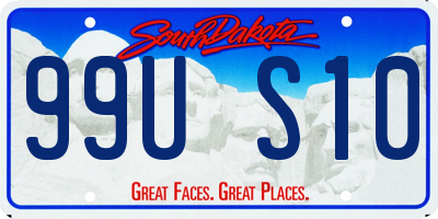 SD license plate 99US10