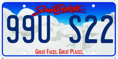 SD license plate 99US22