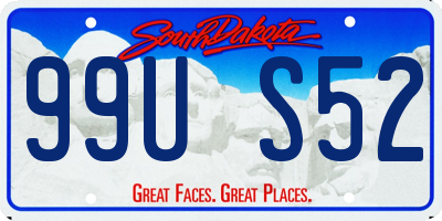 SD license plate 99US52