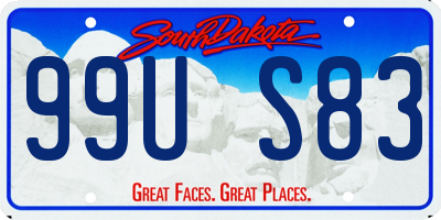SD license plate 99US83