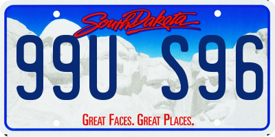 SD license plate 99US96