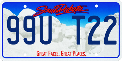 SD license plate 99UT22