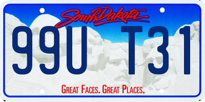 SD license plate 99UT31