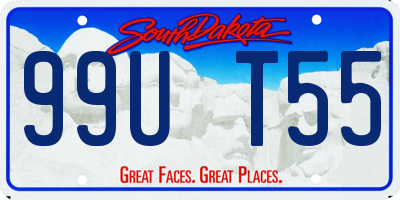 SD license plate 99UT55