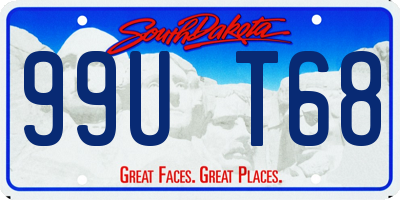 SD license plate 99UT68