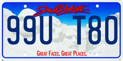 SD license plate 99UT80