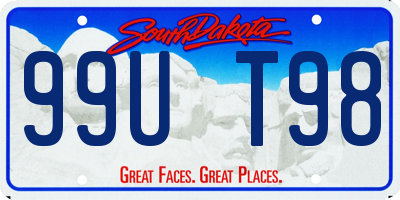 SD license plate 99UT98