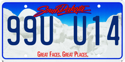 SD license plate 99UU14