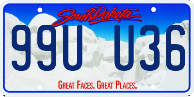 SD license plate 99UU36