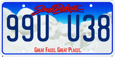 SD license plate 99UU38
