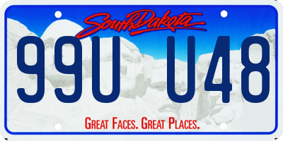 SD license plate 99UU48