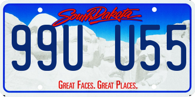 SD license plate 99UU55