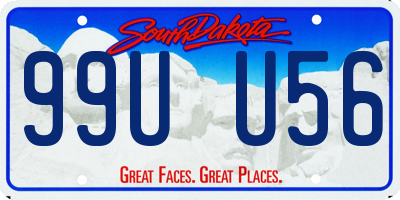SD license plate 99UU56