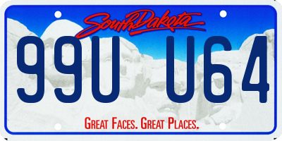SD license plate 99UU64