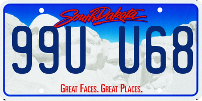 SD license plate 99UU68
