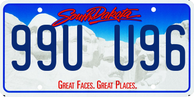 SD license plate 99UU96