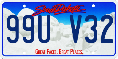 SD license plate 99UV32