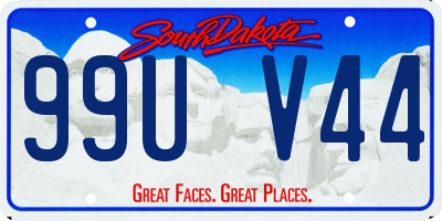 SD license plate 99UV44