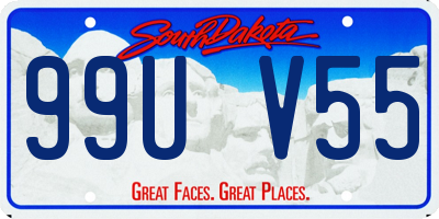 SD license plate 99UV55