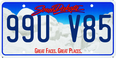 SD license plate 99UV85