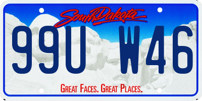 SD license plate 99UW46