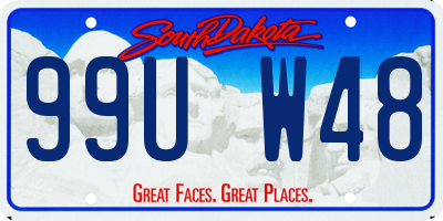 SD license plate 99UW48